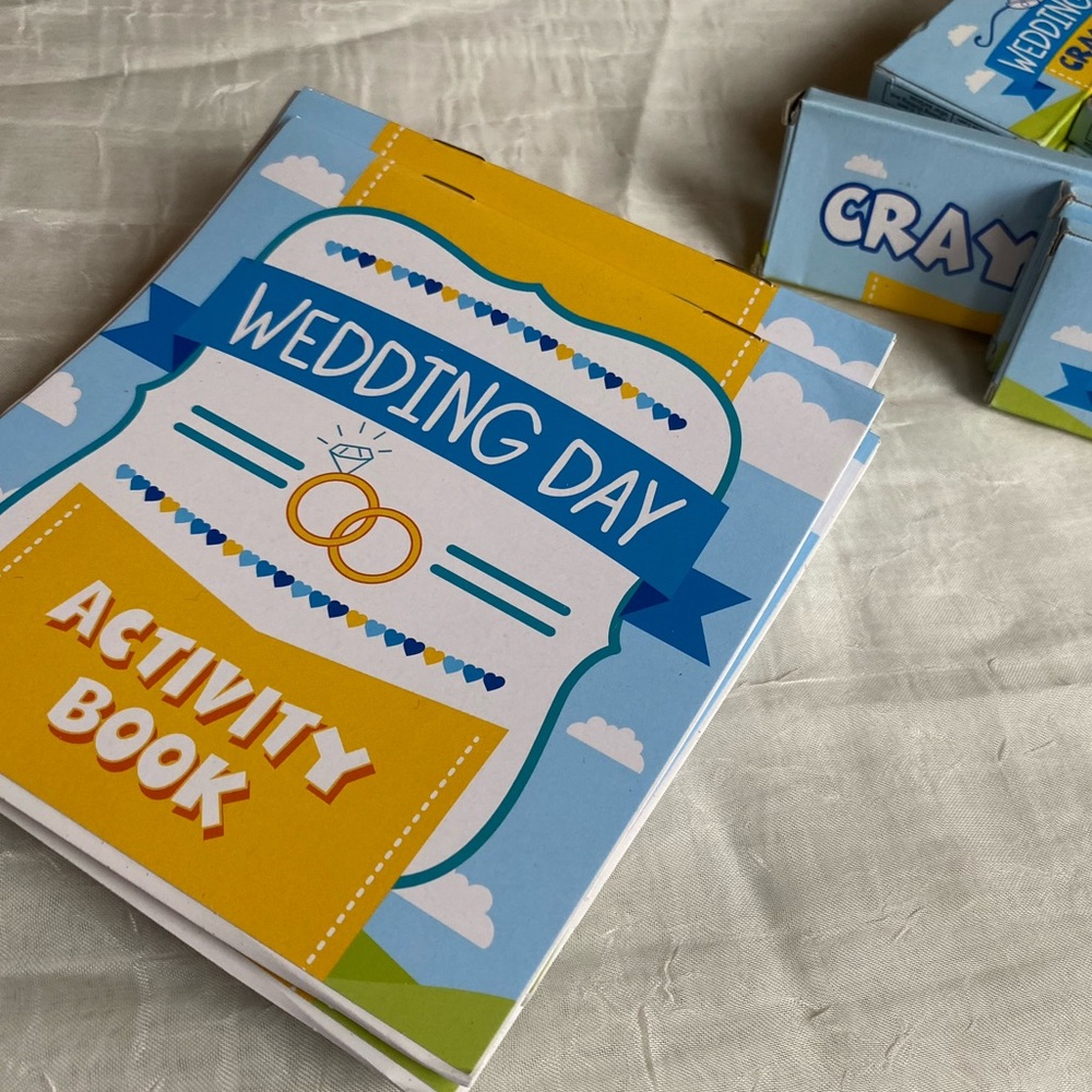 Wedding Kids Activity Books with Crayons/Stickers